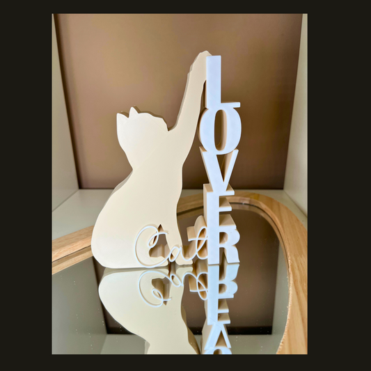 🐱 Cat Lover Aufsteller – stylische Deko für Katzenfreunde (3D-Druck)