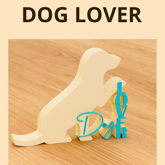 DOG LOVER Hundedeko – Stylische Geschenkidee für Hundefans