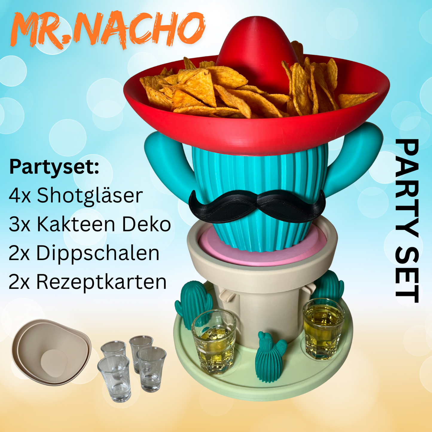 🌵 Mr. Nacho – Dein Party-Kaktus für Schnaps & Stimmung! Must-Have für jede Fiesta